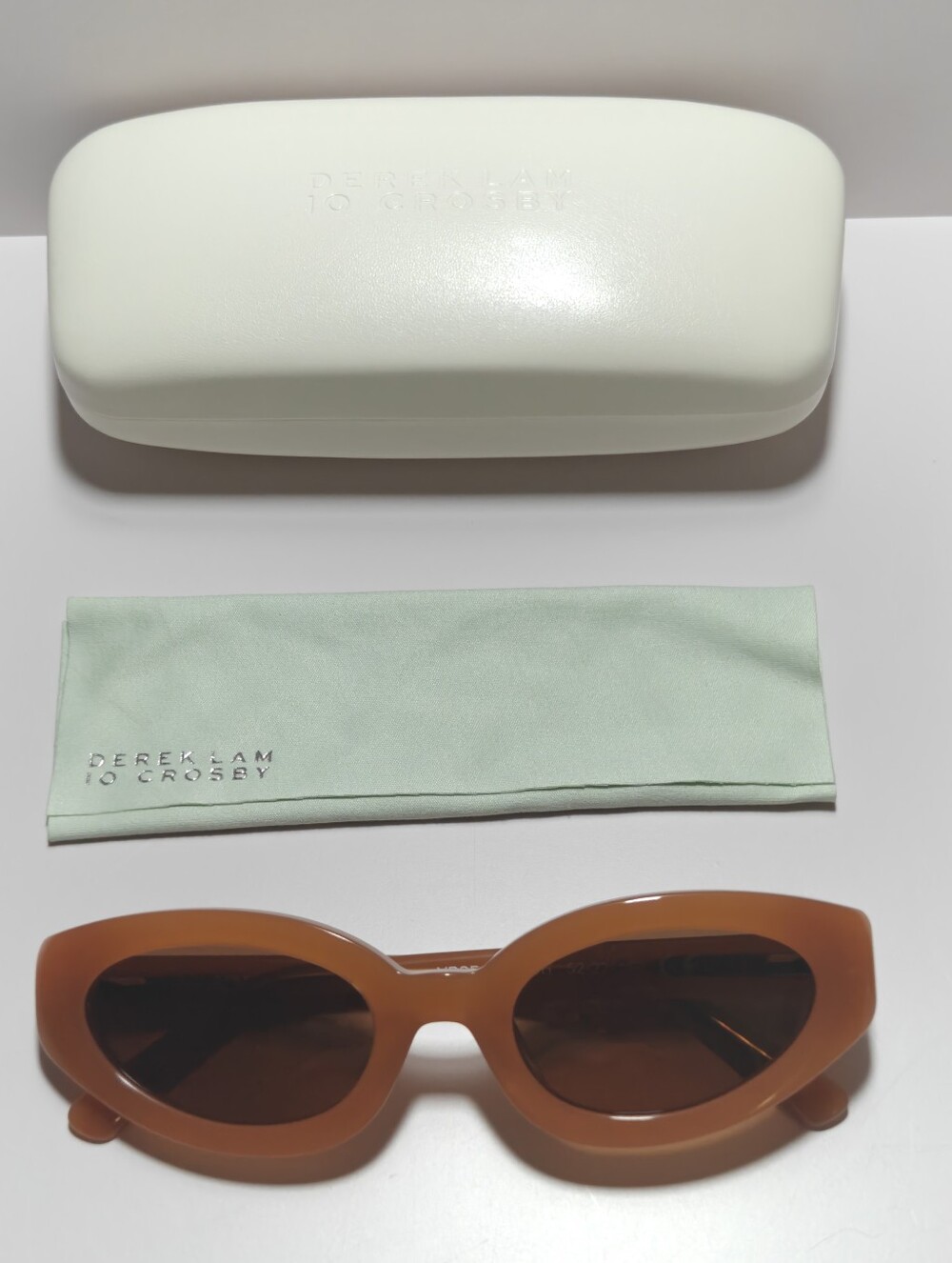 Derek Lam 10 Crosby Retro Oval Sunglasses – Peach / Orange New